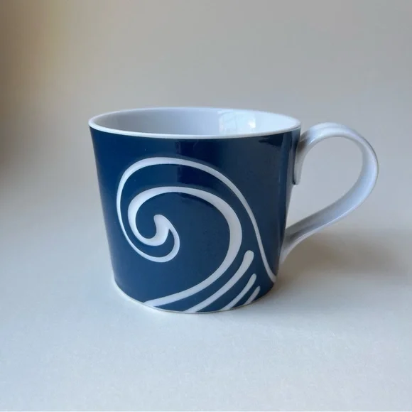 Starbucks | Dining | Starbucks Coffee White Blue Wave Coffee Mug Cup 3 Oz  208 | Poshmark